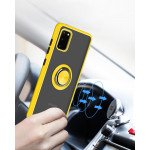 Wholesale Tuff Slim Armor Hybrid Ring Stand Case for Motorola Moto G Power (2020) (Yellow)